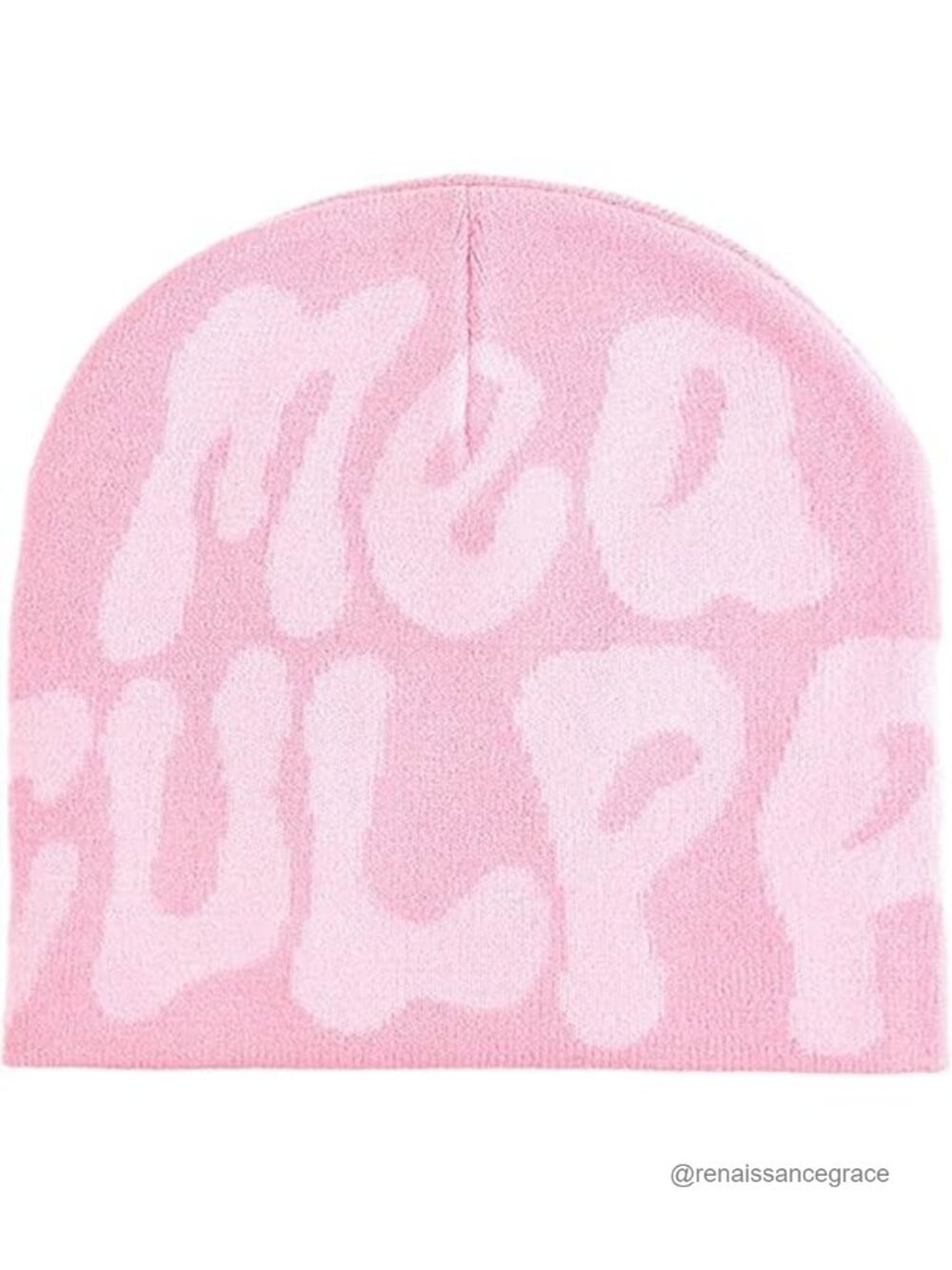 Y2K Women Beanie Hat with Graphic Design - Acrylic Knit Skull Cap for Winter